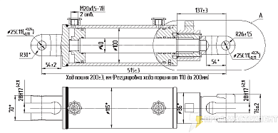 Гидроцилиндр МС100/40x200-3(4).44А