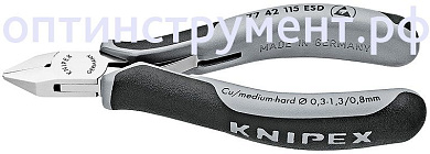 Бокорезы для электроники KNIPEX 77 42 115 ESD KN-7742115ESD
