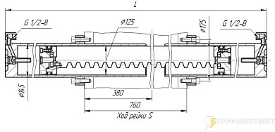 Гидроцилиндр реечный механизма поворота ИФ 300.500М.00.000 (без рейки)