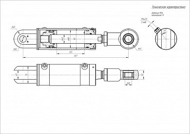 Гидроцилиндр ЦГ-80.40х123.04