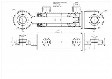 Гидроцилиндр ЦГ-50.25х80.11